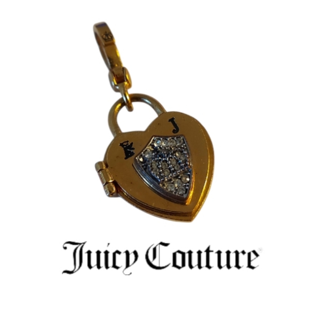 Juicy Couture Heart Locket Picture Charm Totally Secure Amour